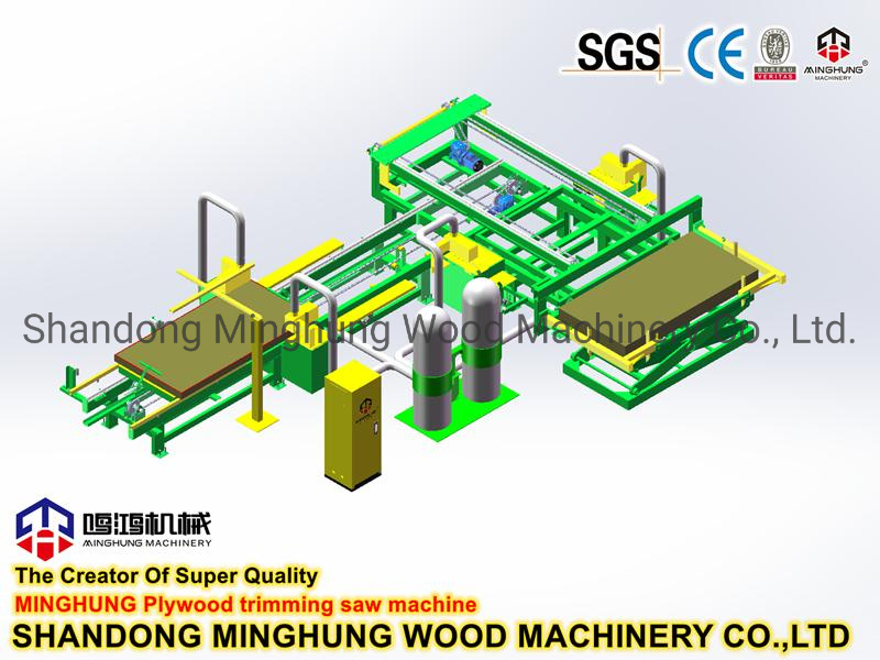 Automatic Plywood Edge Cutting Saw with Infrared Guide