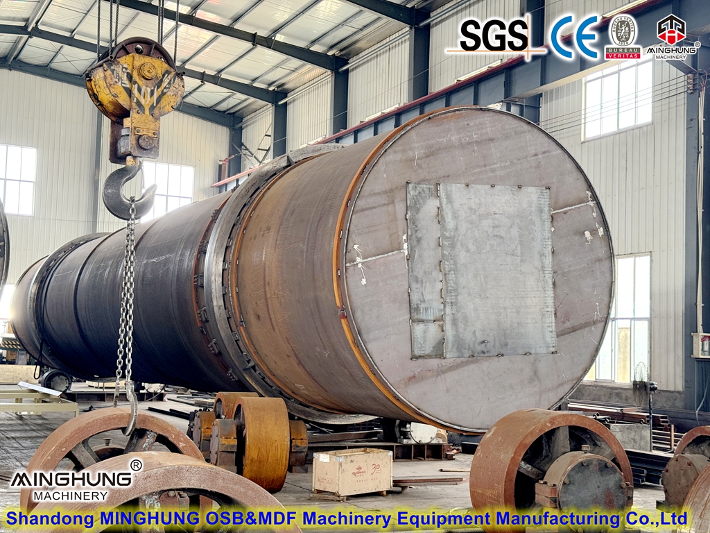 rotary drum dryer for chips strands