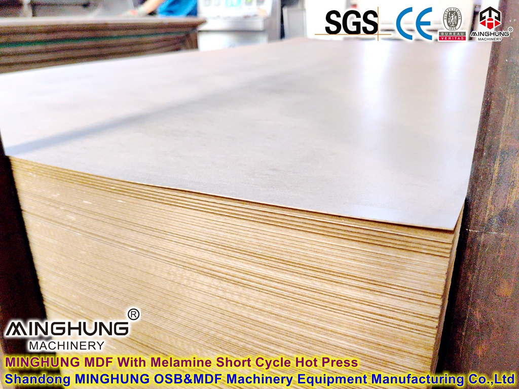 MDF With Melamine Short Cycle Hot Press