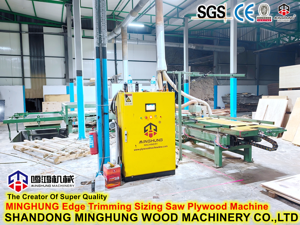 Decorative Plywood Production Edge Cutting Trimming Sizing Machine