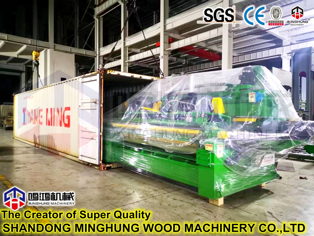 8feet veneer peeling machine loading