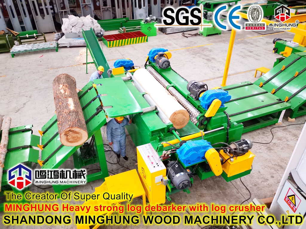 MINGHUNG heavy log debarker with log crusher