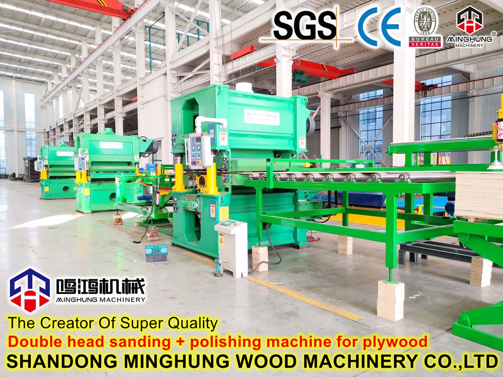 MINGHUNG Double head sander polishing machine for plywood