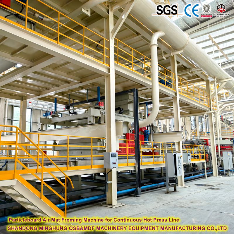 Continuous Hot Press Line Particleboard Air Mat Froming Machine
