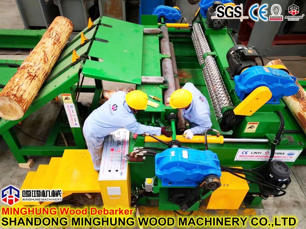 China Wood Log Debarker with Waste Shredder