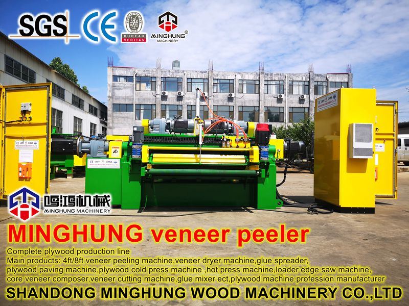 Peeling Machine Production of Veneer for Plywood