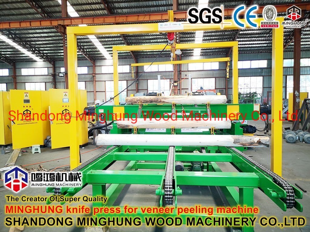 8feet Spindleless Peeling Machine for with Hydraulic Knife Clamping Holder