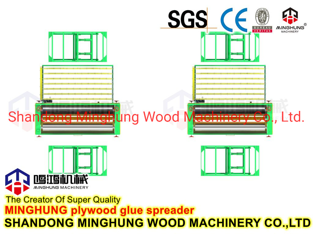 Four Rollers Plywood Veneer Glue Coating Machine