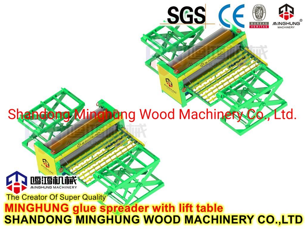 Plywood Roller Dispensing Gluing Machine for Applied Glue Plywood Veneer