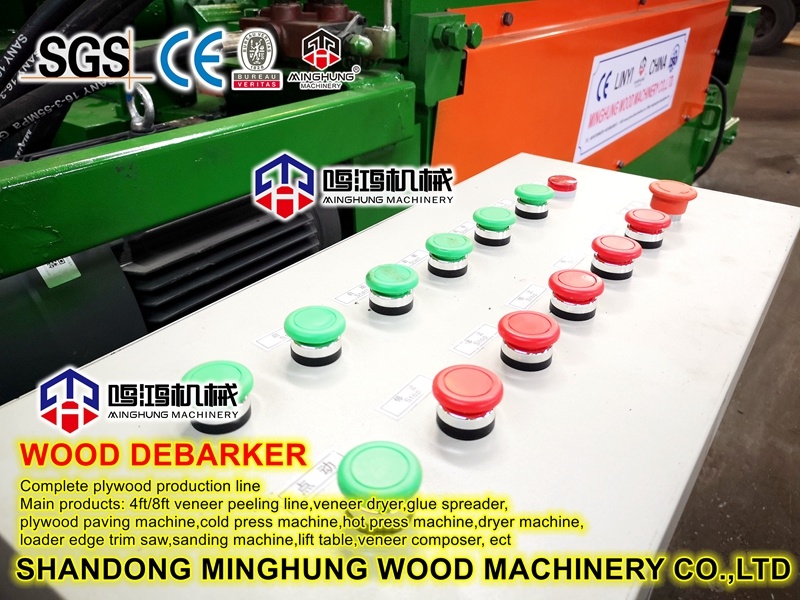 Veneer Production Wood Log Debarker with Crasher