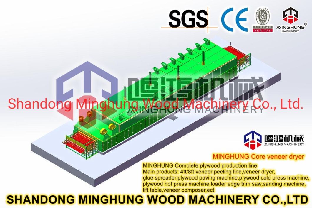 Veneer Production Line Birch Veneer Dryer Machine Mesh Birch Dryer