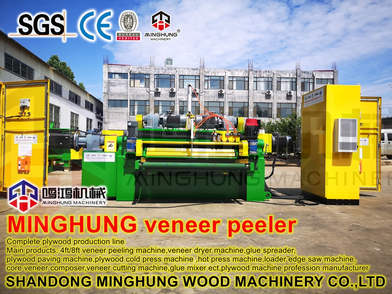 New 8feet Strong Veneer Peeling Machine with Siemens Motors