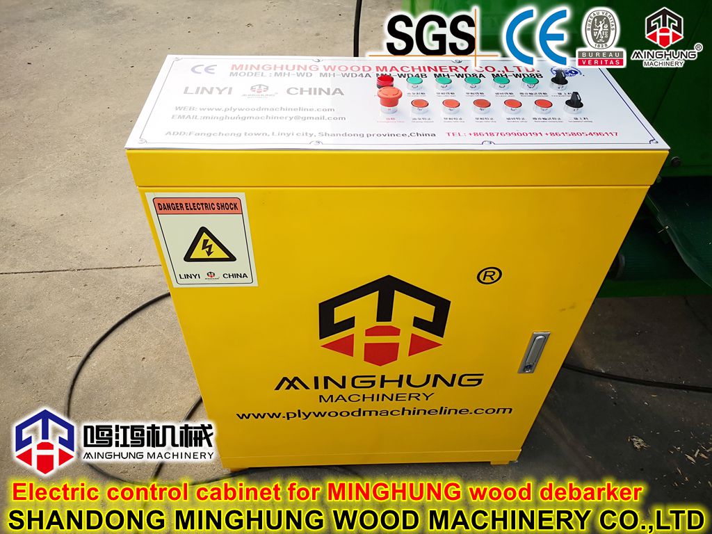 electric control cabinet for wood debarking