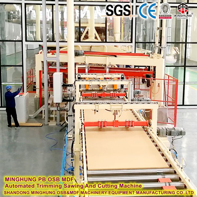 MINGHUNG PB OSB MDF Automatic Trimming Sawing Machine